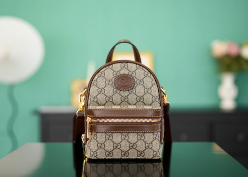 구찌 GG 슈프림 오피디아 멀티펑션 미니 크로스백 베이지에보니