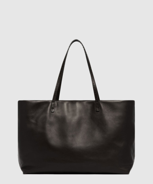 뉘앙스 블랙 레더 토트백 W1727L