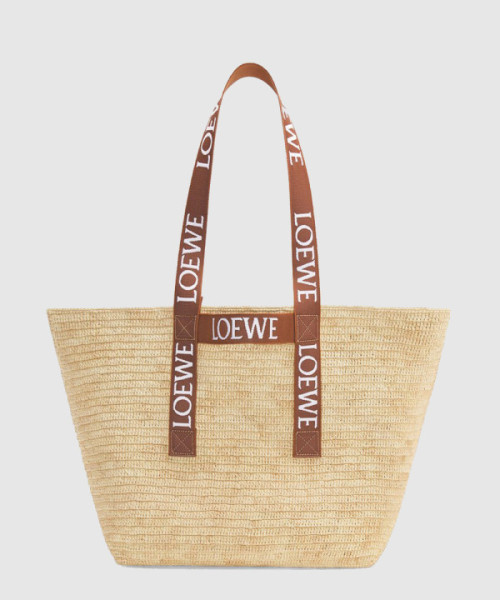 폴드 쇼퍼백 라피아