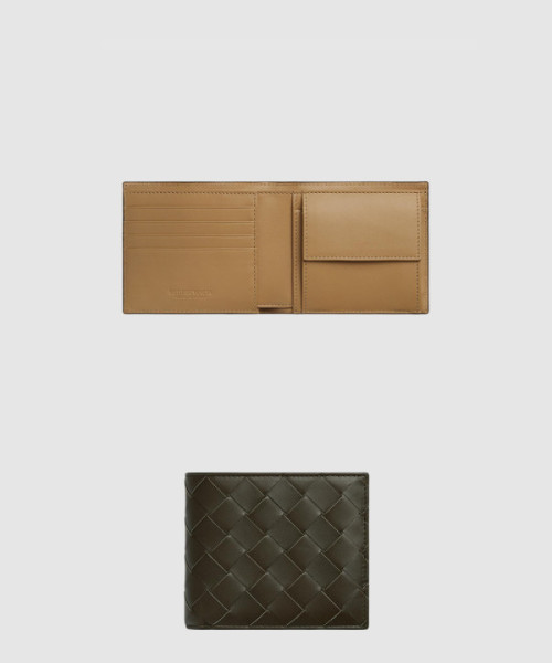 동전 지갑을 갖춘 인트레치아토 폴더형 지갑 749412