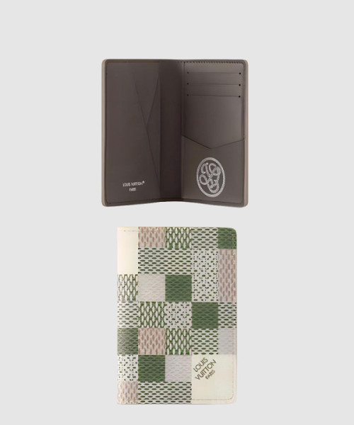 체크 코팅 캔버스 카드 지갑 N00109