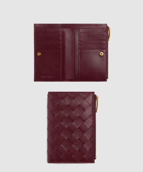 미디엄 인트레치아토 폴더형 지퍼 지갑 749940