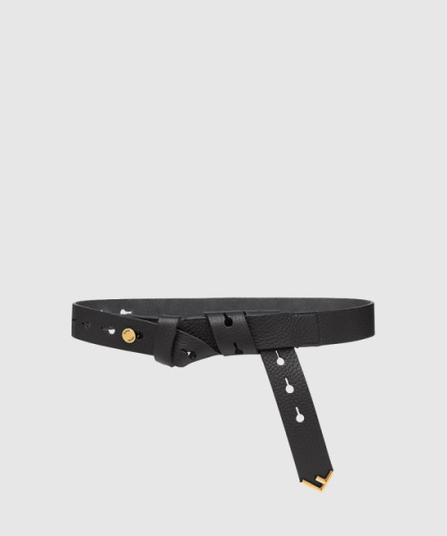 리얼 가죽 금속 장식 와이드 벨트 8C0589