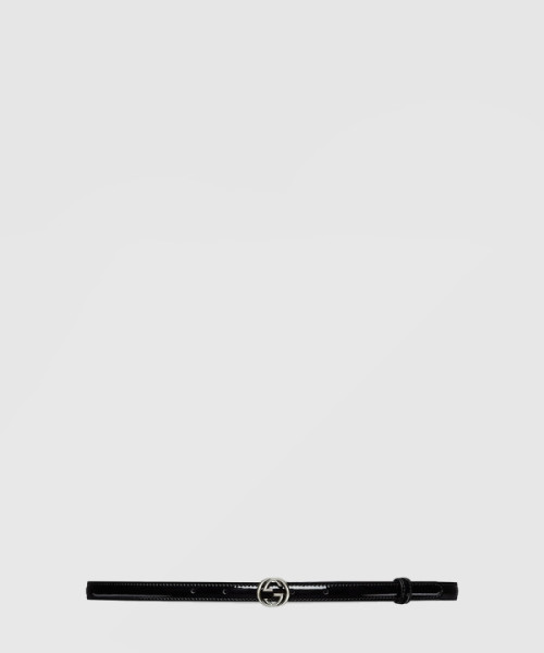 씬 페이턴트 더블 G 벨트 772119